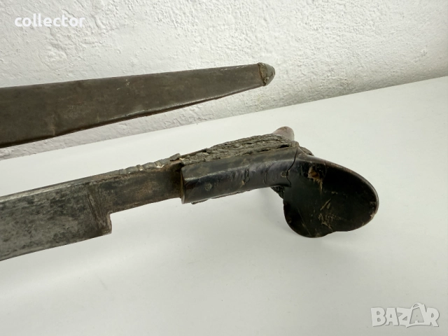 Автентичен османски / балкански ятаган / острие / каракулак. №7714, снимка 4 - Антикварни и старинни предмети - 52737922