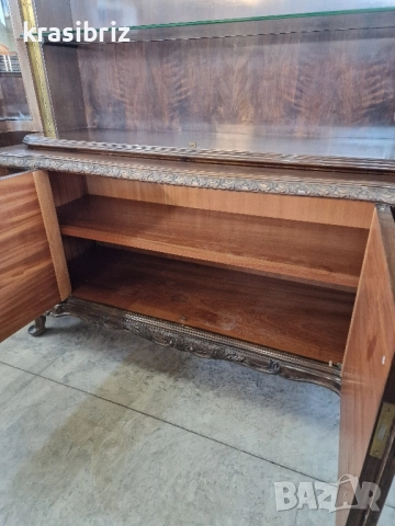 Масивна Барокова Витрина-Внос От Германия , снимка 4 - Секции и витрини - 52232770