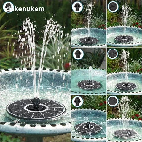 Соларен фонтан 3.5W с батерия 2000 mAh – 2025 ъпгрейд модел, снимка 4 - Градински мебели, декорация  - 52452378