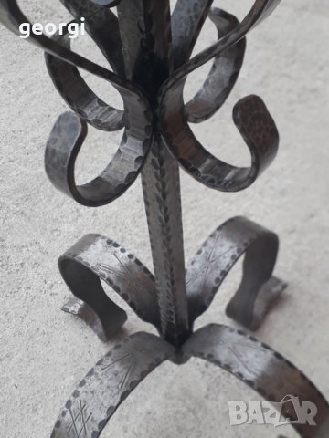 Голям свещник от ковано желязо със свещ, снимка 5 - Други - 34384475