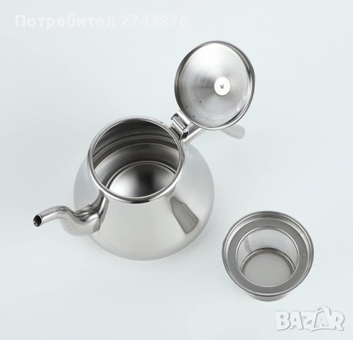 Метален чайник с цетка -1500ml, снимка 4 - Съдове за готвене - 35595027