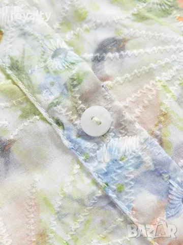 Елегантен комплект с флорални бродерии от тъкан плат 🍋🥥, снимка 13 - Комплекти - 49207328