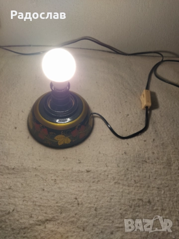 СССР настолна лампа Хохлома, снимка 7 - Настолни лампи - 51596517