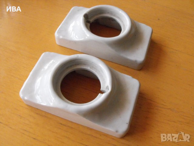 Окнова за бушони, 2 бр., ФАЯНС, 40-те год. на ХХ век., снимка 1