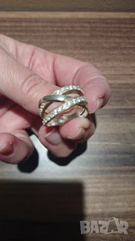 сребърен пръстен с цирконии, снимка 2 - Пръстени - 48707665