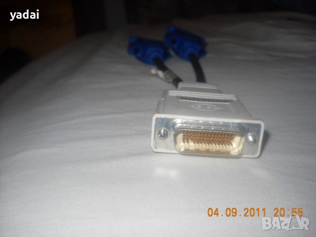 3.Продавам НОВ Кабел на DMS-59 към Dual VGA. Преходен кабел от DMS-59 към два VGA изхода, снимка 4 - Кабели и адаптери - 44271847