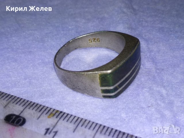Стар АНГЛИЙСКИ СРЕБЪРЕН РЕТРО АРТ ПРЪСТЕН ОКСИДИРАНО СРЕБРО 925 с РЪЧНО ШЛИФОВАН ЧЕРЕН АХАТ 40628, снимка 16 - Пръстени - 42644202