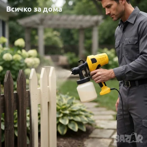 Електрически пистолет за боядисване, снимка 6 - Бои, лакове, мазилки - 55730561