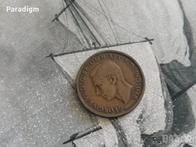 Монета - Великобритания - 1/2 (половин) пени | 1937г., снимка 2 - Нумизматика и бонистика - 34109519