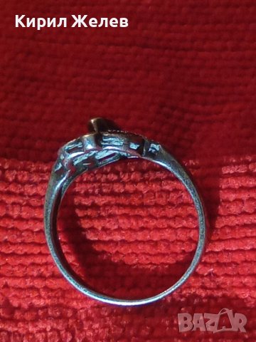 СТАР РУБИНЕН СРЕБЪРЕН АРТ ДЕКО СКЪПОЦЕНЕН ПРЪСТЕН ОКСИДИРАНО СРЕБРО 925 и ПЕЧАТ CW за КАМЪКА 27328, снимка 18 - Пръстени - 36795742