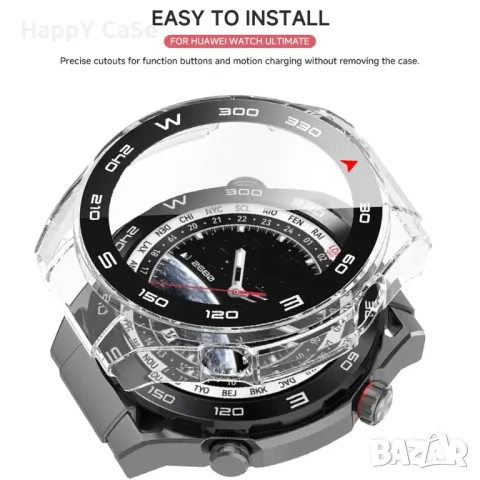 Huawei Watch Ultimate Black / Твърд удароустойчив кейс с протектор, снимка 3 - Смарт гривни - 42689763