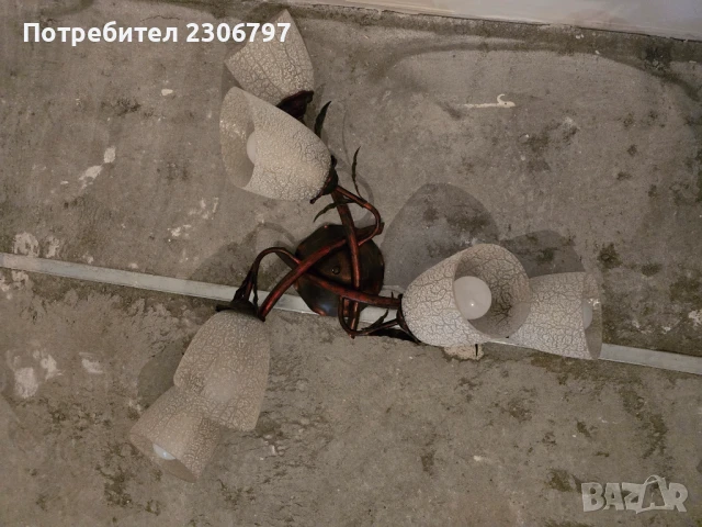 Полилей с 6 (шест) крушки Е27, снимка 4 - Полилеи - 50474945