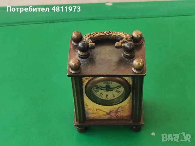 Малък механичен настолен часовник омега omega, снимка 4 - Мъжки - 55975550