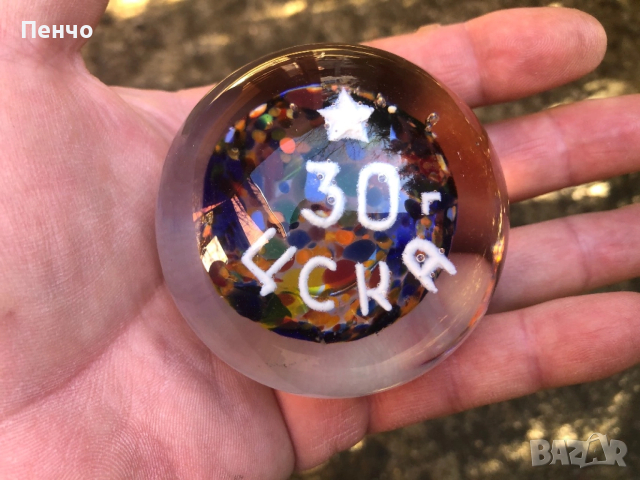 старо преспапие "30г. ЦСКА"