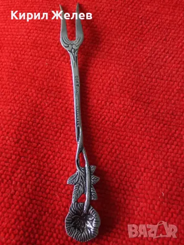 СТАРА НЕМСКА АЖУРНА КОЛЕКЦИОНЕРСКА ДЕСЕРТНА СРЕБЪРНА ВИЛИЧКА СРЕБРО 800 ПРОБА 42984, снимка 17 - Колекции - 44375635