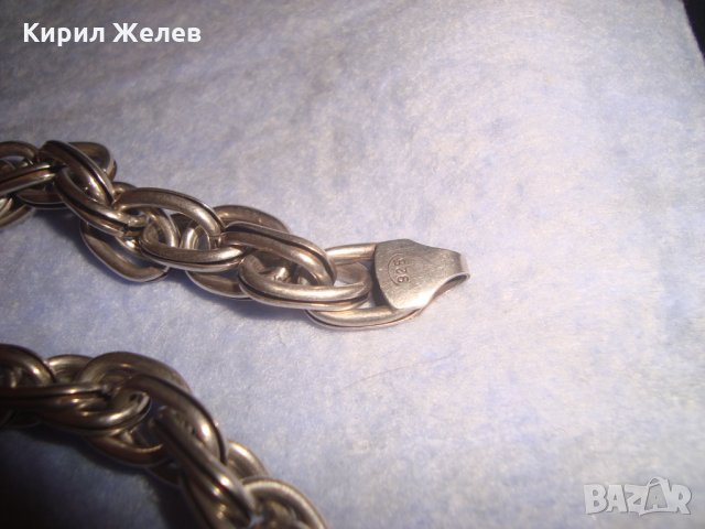 МЕГА КРАСИВ ВИНТИДЖ СТАР СРЕБЪРЕН ЛАНЕЦ СРЕБРО 925 РЕТРО АРТ ПЛЕТКА РЪЧНА МАЙСТОРСКА ИЗРАБОТКА 25976, снимка 12 - Колиета, медальони, синджири - 35949877