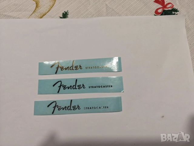 Fender Stratocaster Spaghetti Logo-лепенки в 3 цвята, снимка 10 - Китари - 53505978