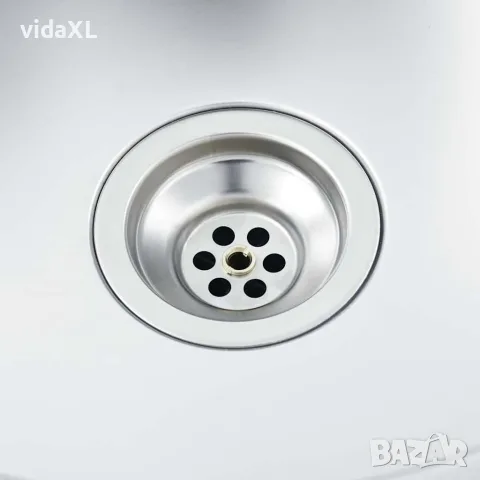 vidaXL Ръчно изработена кухненска мивка, неръждаема стомана, снимка 10 - Мивки - 56147706