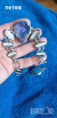 Сребърна гривна . Сребърна висулка. Сребърен пръстен., снимка 7 - Антикварни и старинни предмети - 52789683