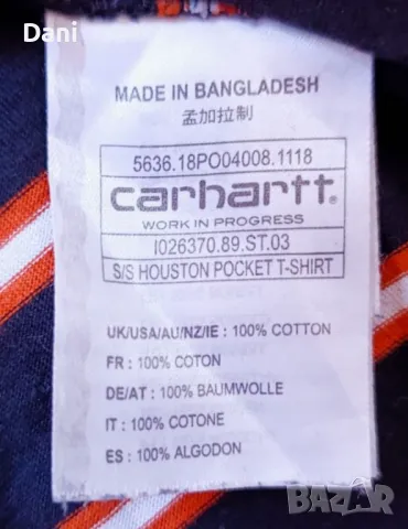 Тениска Carhartt WIP Houston Pocket , снимка 3 - Тениски - 47357529