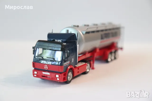 HERPA H0 1/87 MERCEDES ЦИЛОЗ ЦИСТЕРНА КАМИОН ТИР МОДЕЛ, снимка 2 - Колекции - 50142914