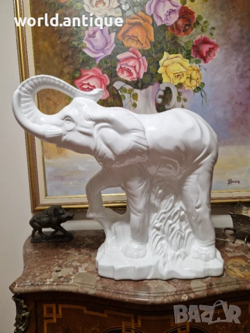 Страхотна огромна антикварна порцеланова фигура статуетка , снимка 6 - Статуетки - 53815695