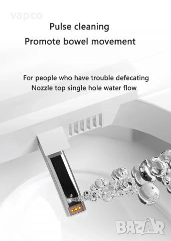 Мултифункционална сива смарт тоалетна L9 с биде, подгрев, сушене, масаж, снимка 11 - Други - 52472085