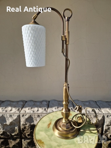 Страхотна антикварна немска настолна лампа , снимка 2 - Настолни лампи - 52803893