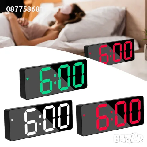 ПОСТОЯННО СВЕТЕЩ LED ЧАСОВНИK С ГОЛЕМИ ЦИФРИ НА ТОК ИЛИ БАТЕРИИ, ТЕРМОМЕТЪР. ЛЕД СВЕТЕЩИ ЧАСОВНИЦИ+, снимка 2 - Други - 49865820