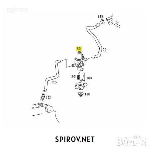 Клапан парно Mercedes Sprinter Vito SL A0018300684, снимка 3 - Части - 55715914