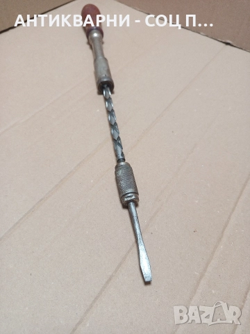 Стара Американска Спирална Тресчотна Отверка MADE IN USA-PATENTED-MAR-30-1926., снимка 2 - Антикварни и старинни предмети - 52795040