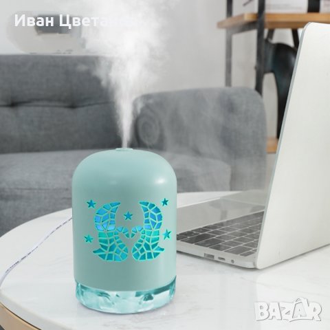 LED мини преносим светещ USB овлажнител за въздух за дома и за ...