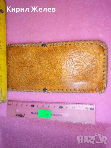 СТАР СТИЛНО ОРНАМЕНТИРАН КОЖЕН КАЛЪФ За ОЧИЛА ЕСТЕСТВЕНА КОЖА РЪЧНА АРТ ИЗРАБОТКА 42900, снимка 5 - Други ценни предмети - 44307417