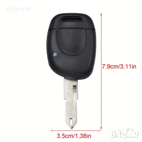 Кутийка за ключ Renault с 1 бутон и острие за Renault/Dacia:Clio/Kangoo/Master/Modus/Trafic/Twingo, снимка 6 - Аксесоари и консумативи - 48683615