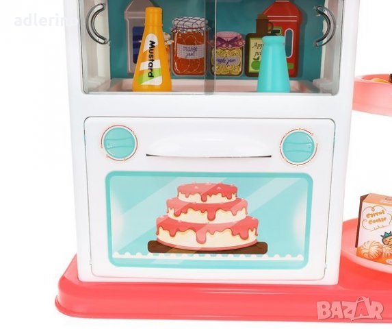 Игра Детска кухня , 72 см, много аксесоари и прибори, детска кухня, кухня за кукли, червена, снимка 13 - Играчки за стая - 34164438