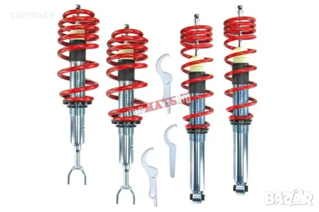 Спортно / Регулируемо окачване за Audi A4 B5 (1995-2001) - Червени пружини - ( COILOVERS )