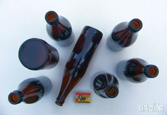 К-ти Колекционерски Български БУТИЛКИ 500 мл Стъклени Шишета за Капачки тип Кроненкорк и Тапи БАРТЕР, снимка 2 - Буркани, бутилки и капачки - 47313924