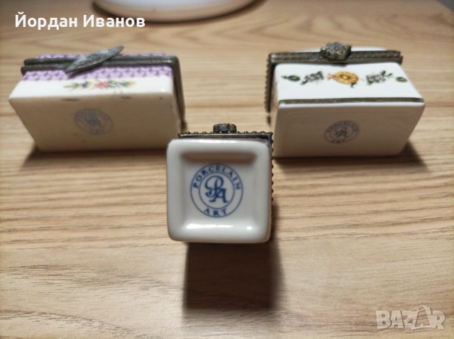 Лот старинни порцеланови кутийки , снимка 4 - Колекции - 53408669