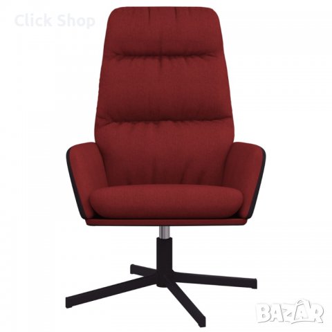 Релакс стол, виненочервен, текстил, снимка 3 - Столове - 40240050