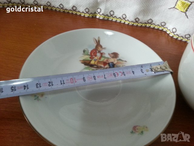 Стар български порцелан детски комплект за хранене , снимка 4 - Антикварни и старинни предмети - 40622279