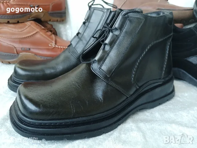 Боти, НОВИ мъжки боти,💯% висококачествена естествена кожа,и с цип и с връзки, снимка 5 - Мъжки боти - 47440037