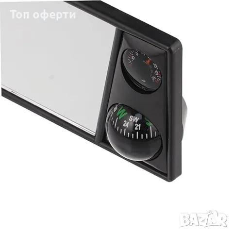 Огледало за обратно виждане С компас и термометър - PG215, снимка 2 - Аксесоари и консумативи - 49336573