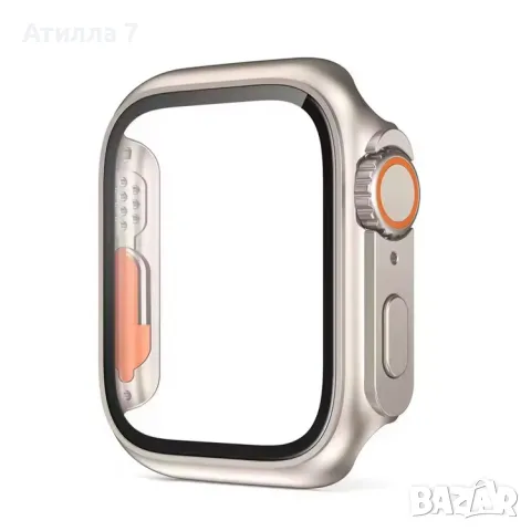 Протектор + Кейс за Apple Watch/iWatch 5, 6, 7, 8 SE към Ultra 44,45мм, снимка 5 - Смарт гривни - 48687196