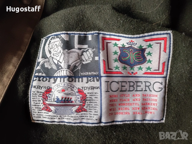 Винтидж Iceberg топла военна парка шуба с дебела подплата качулка Хл, снимка 12 - Якета - 53377931