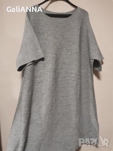 СТРАХОТНА ТУНИКА/РОКЛЯ В СИВО 2XL-3XL, снимка 2 - Туники - 38968780