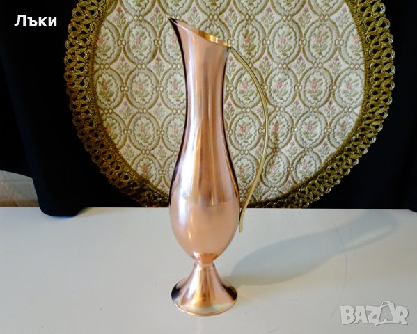 Елегантна медна кана за ракия,ваза. , снимка 3 - Антикварни и старинни предмети - 36024215