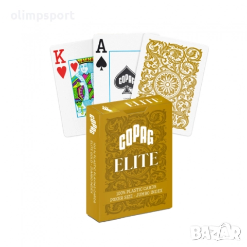 Карти за игра Copag Elite Poker size Jumbo index Gold нови , снимка 2 - Карти за игра - 52180453
