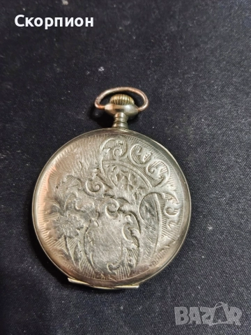 Швейцарски джобен часовник с посребрени капаци - REVUE - 17 РУБИНА, снимка 14 - Джобни - 47157361