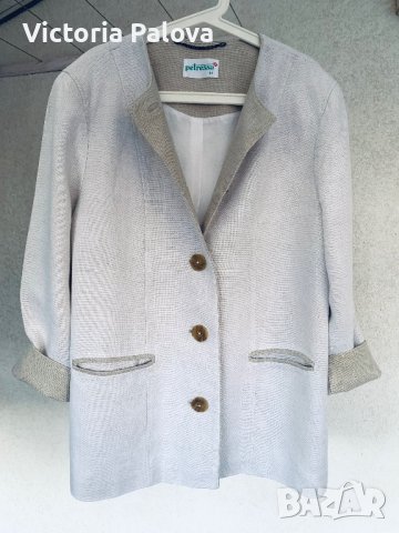 Скъпо сако PETRESSA груб лен, снимка 13 - Сака - 39319009