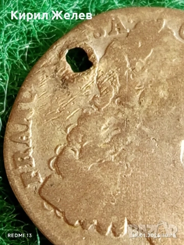 Сребърна монета 7 кройцера 1762г. Франц първи Австрия за КОЛЕКЦИЯ 52982, снимка 3 - Нумизматика и бонистика - 53105813